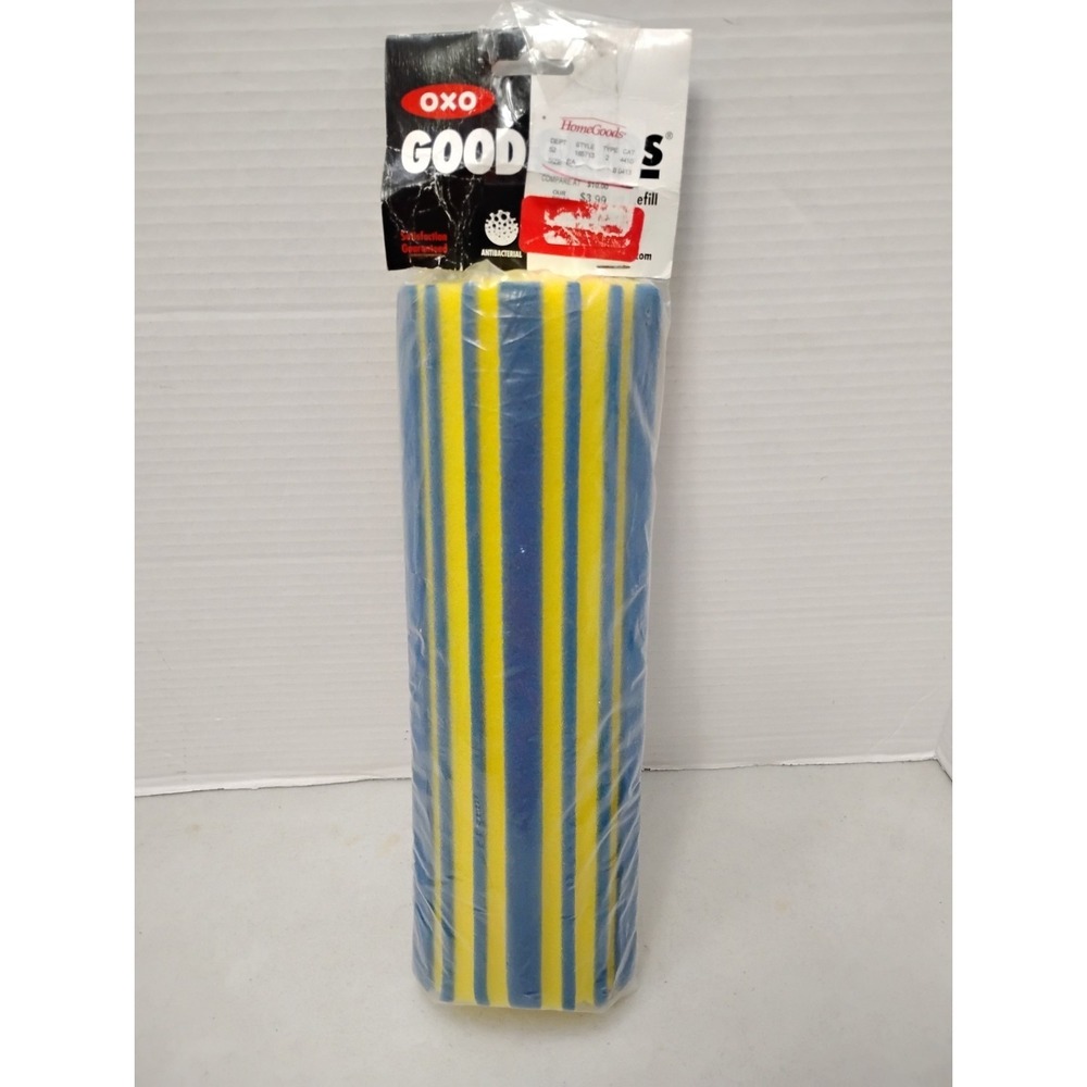 OXO Good Grips Roller Mop Refill 1056527 Blue Yellow Stripe Metal Antibacterial